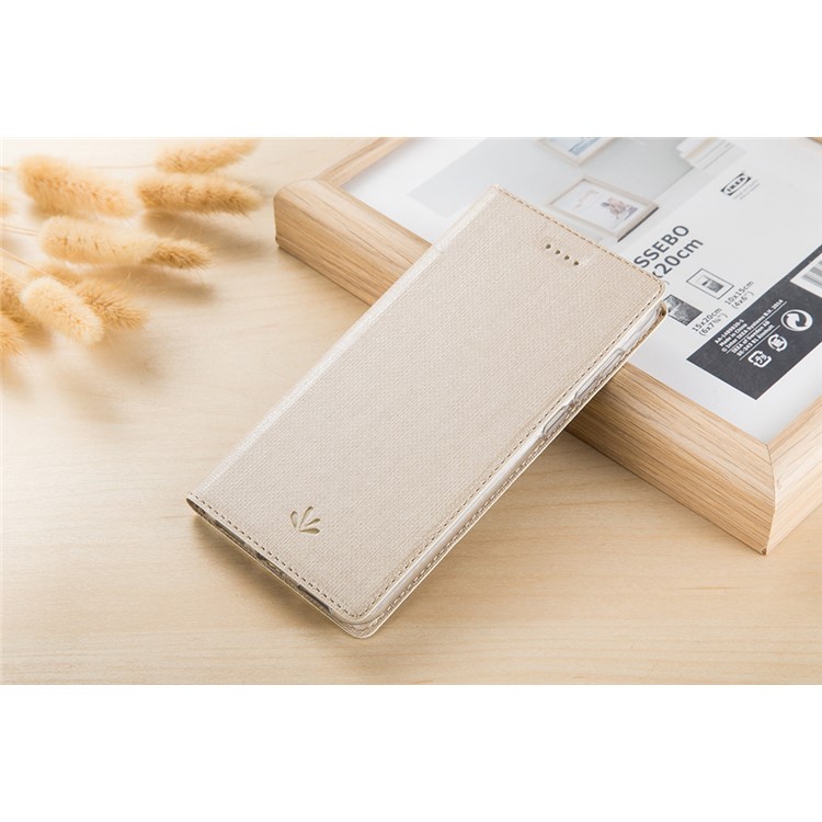 VILI DMX Cross Texture Leather Card Holder Case for Google Pixel 3 XL - Gold-4