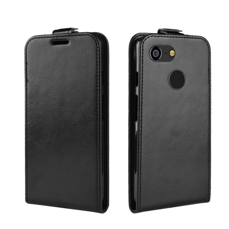 Crazy Horse Vertical Flip PU Leather Case for Google Pixel 3 XL - Black-3