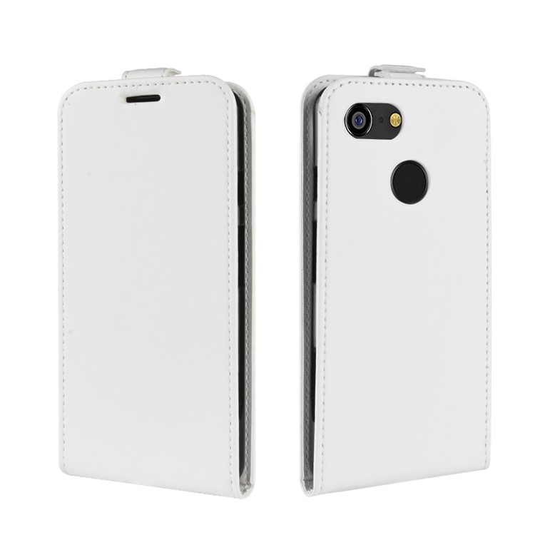 Crazy Horse Vertical Flip PU Leather Cover for Google Pixel 3 XL - White-2