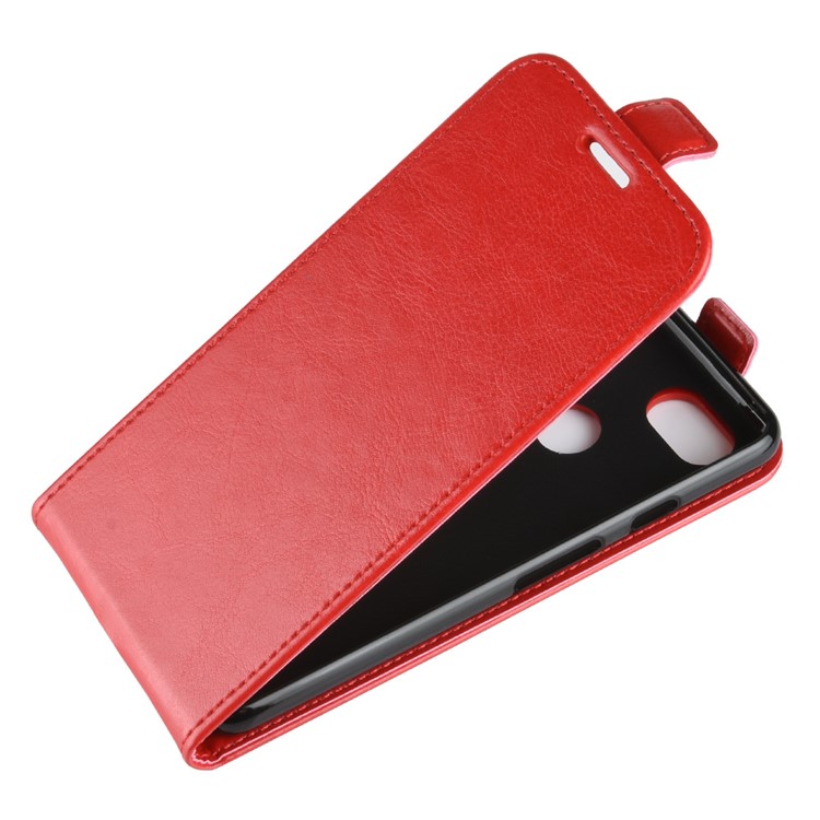 Crazy Horse Vertical Flip PU Leather Shell for Google Pixel 3 XL - Red-3
