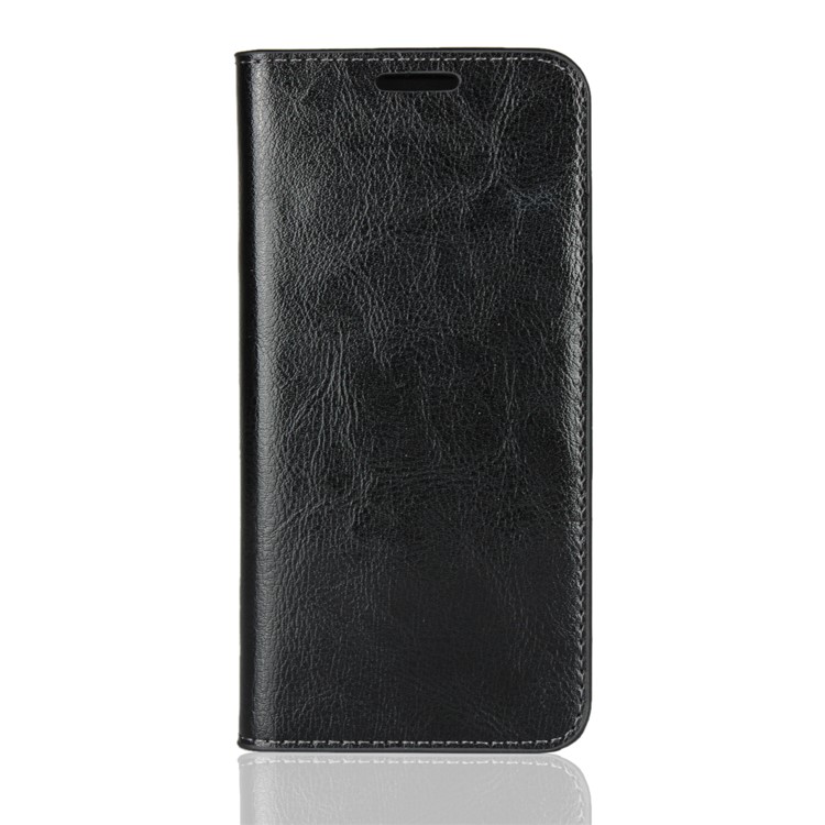 For Google Pixel 3 Crazy Horse Genuine Leather Wallet Phone Case with Stand - Black-2