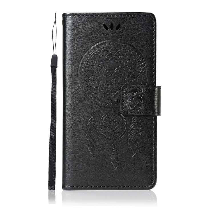 Imprint Owl Dream Catcher PU Leather Flip Case for Google Pixel 3 XL / XL 3 - Black-2