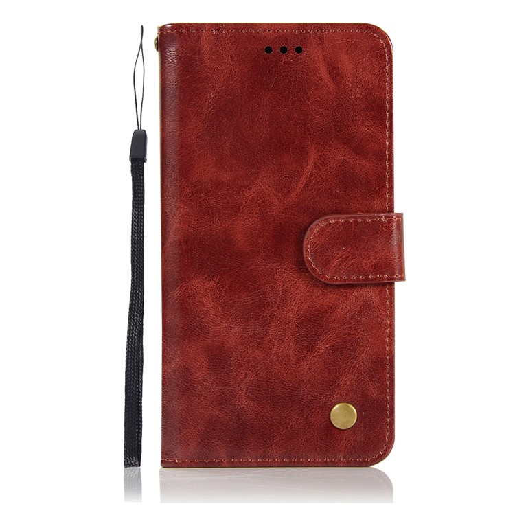 Premium Vintage Wallet Leather Stand Case for Google Pixel 3 XL - Wine Red-2