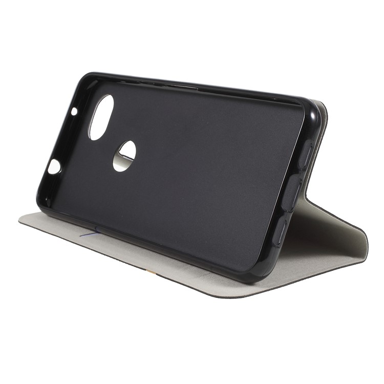 Cross Pattern Leather Card Holder Phone Cover (Built-in Steel Sheet) for Google Pixel 3 lite - Black-4