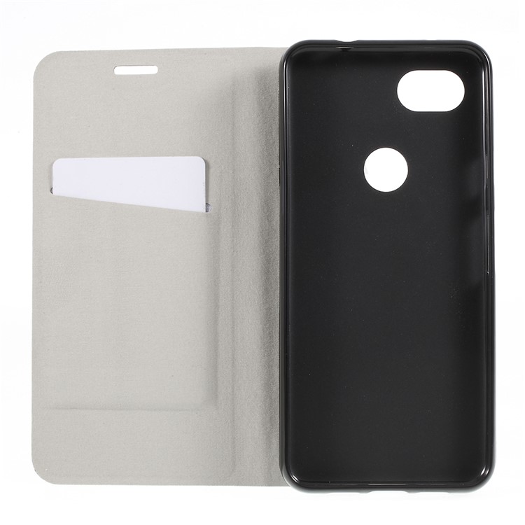 Cross Pattern Leather Card Holder Phone Cover (Built-in Steel Sheet) for Google Pixel 3 lite - Black-6