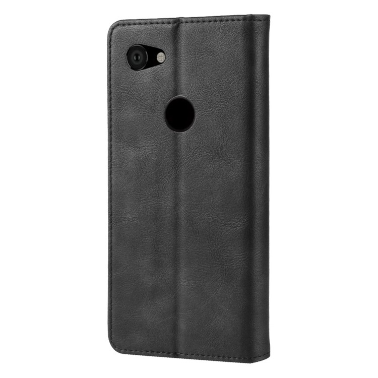 Vintage Style Auto-absorbed PU Leather Mobile Case Shell for Google Pixel 3 lite XL - Black-5