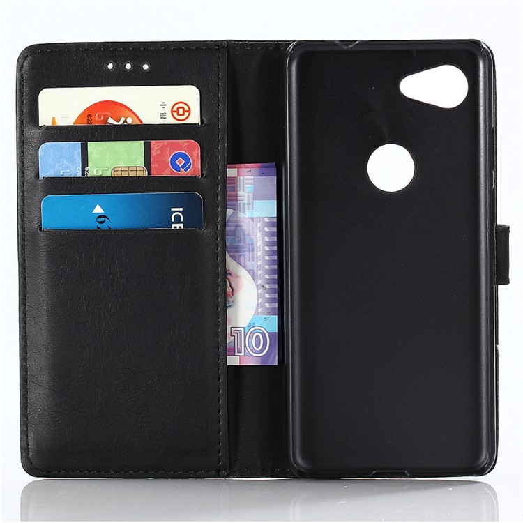 Crazy Horse Leather Wallet Case for Google Pixel 3a - Black-5