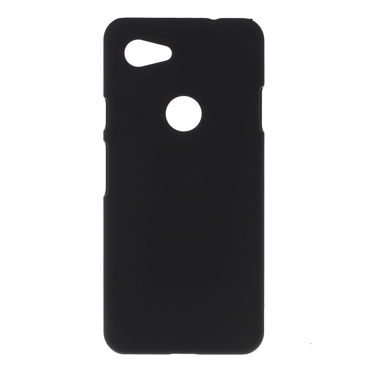 Glossy Rubberized Hard PC Case for Google Pixel 3a XL - Black-1