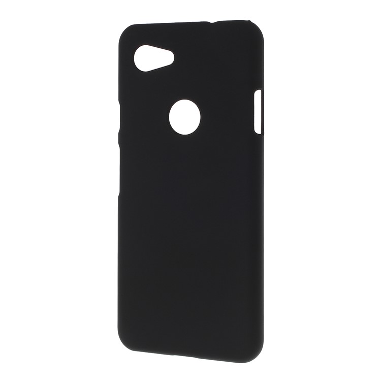 Glossy Rubberized Hard PC Case for Google Pixel 3a XL - Black-2