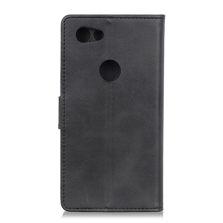 Matte PU Leather Stand Case Magnetic Mobile Shell for Google Pixel 3a XL - Black-7