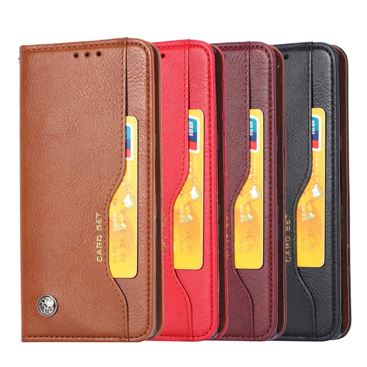 PU Leather Auto-absorbed Stand Wallet Phone Case for Google Pixel 3a - Brown-9