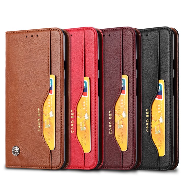 PU Leather Auto-absorbed Stand Wallet Phone Shell for Google Pixel 3a XL - Brown-10