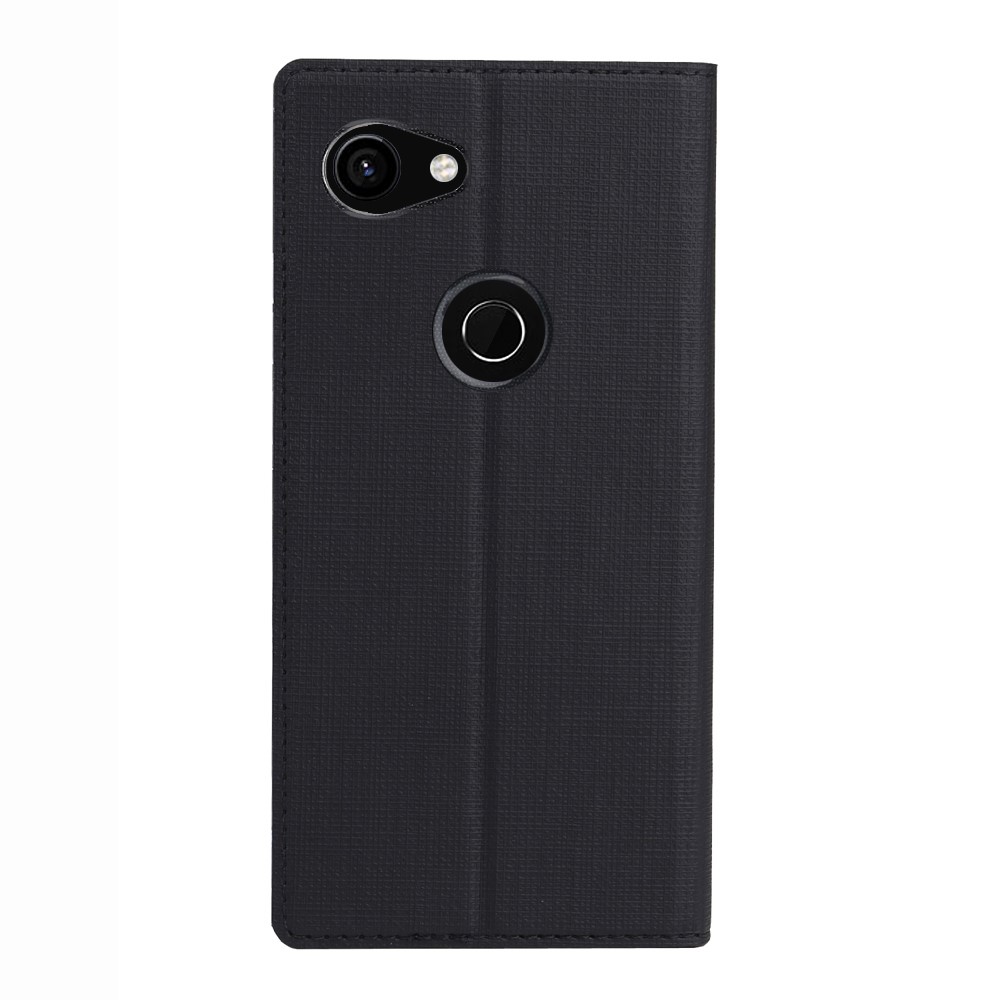 VILI DMX Cross Texture Leather Stand Case with Card Slot for Google Pixel 3a XL - Black-4