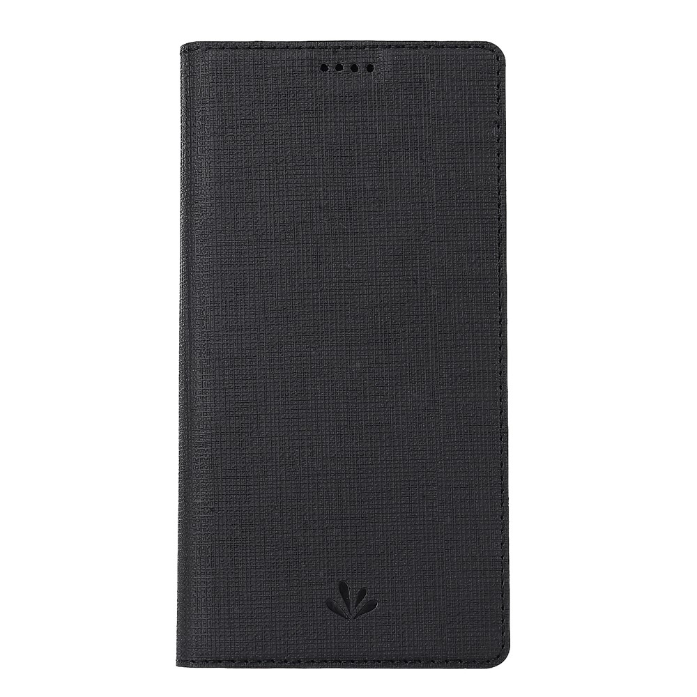 VILI DMX Cross Texture Leather Stand Case with Card Slot for Google Pixel 3a - Black-2