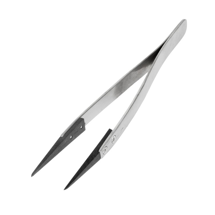 8 Pairs Anti-static Interchangeable Tweezer Tips with Tweezer Handle and Phillips Screwdriver-4