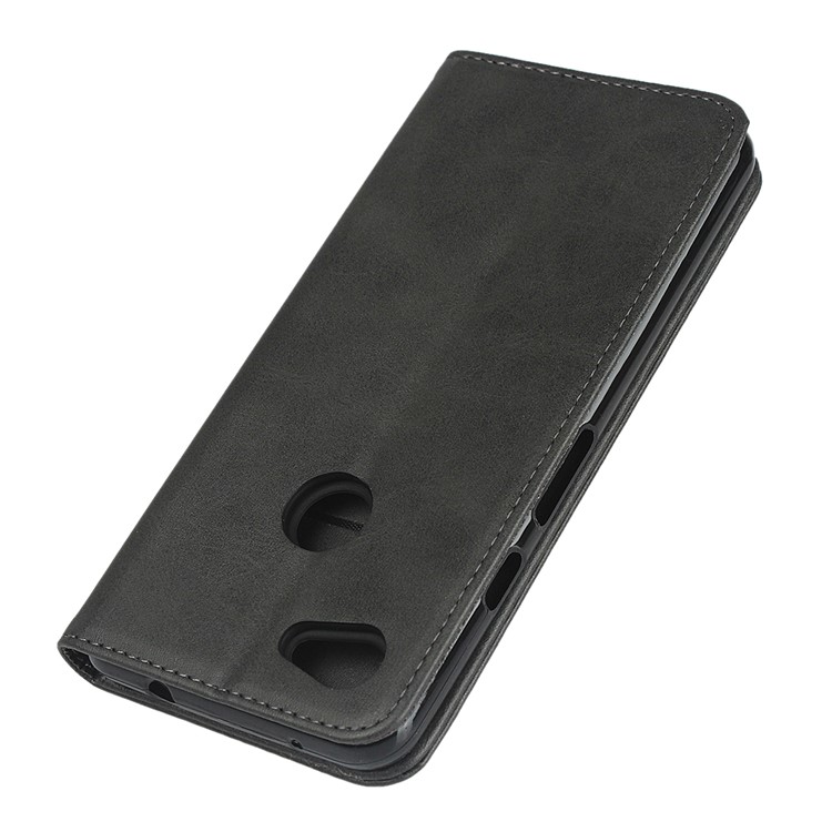 Auto-absorbed Leather Wallet Stand Case for Google Pixel 3a - Black-6