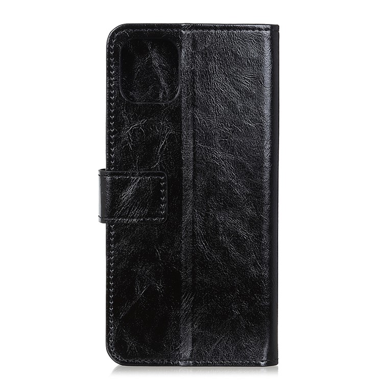 Crazy Horse Texture PU Leather Stand Wallet Phone Cover for Google Pixel 4 - Black-5