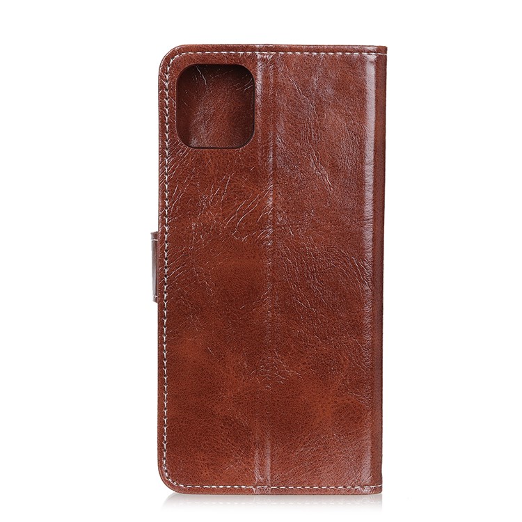 Crazy Horse Leather Wallet Stand Case for Google Pixel 4 XL - Brown-3
