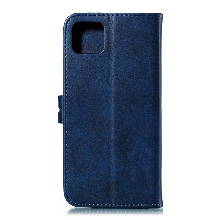 Imprinted Cat Pattern Leather Wallet Stand Case for Google Pixel 4 - Blue-3