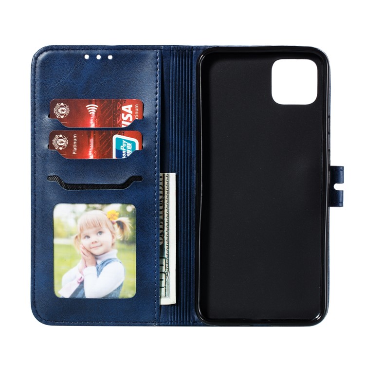Imprinted Cat Pattern Leather Wallet Stand Case for Google Pixel 4 - Blue-4
