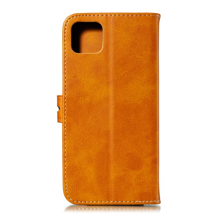 Imprinted Cat Pattern Leather Wallet Stand Case for Google Pixel 4 - Brown-3