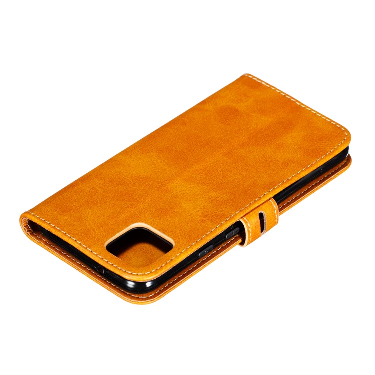 Imprinted Cat Pattern Leather Wallet Stand Case for Google Pixel 4 - Brown-8