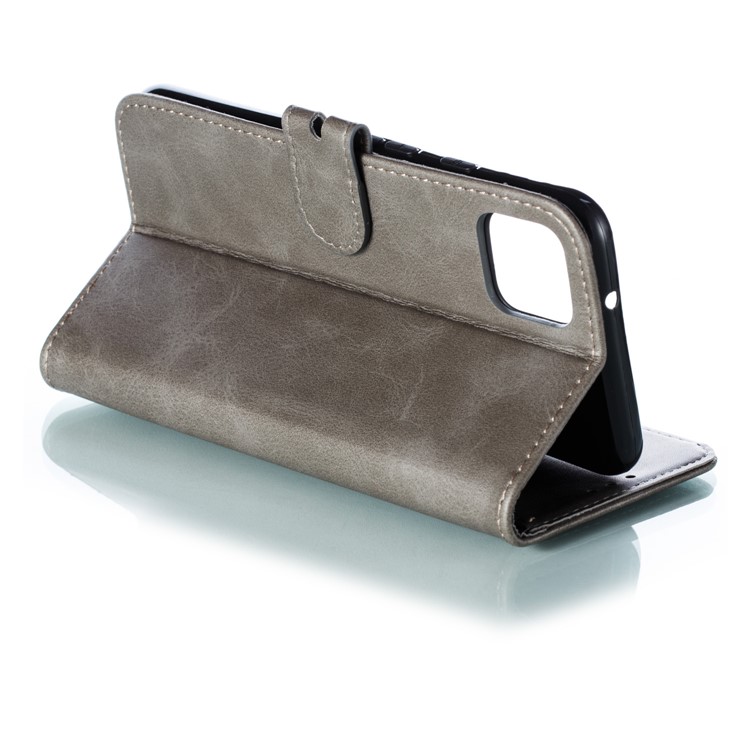 Imprinted Cat Pattern Leather Wallet Stand Case for Google Pixel 4 - Grey-5