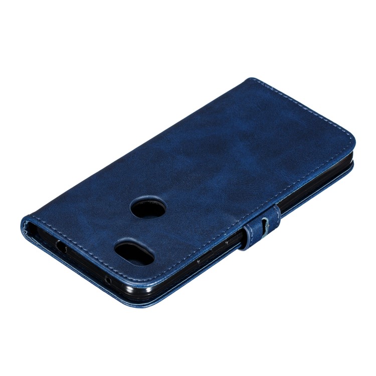 Imprinted Cat Pattern Leather Wallet Stand Case for Google Pixel 3a XL - Blue-8