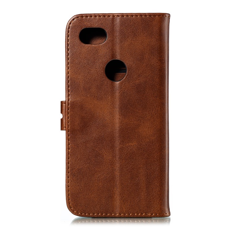 Imprinted Cat Pattern Leather Wallet Stand Case for Google Pixel 3a XL - Coffee-3