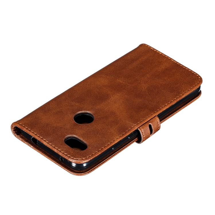 Imprinted Cat Pattern Leather Wallet Stand Case for Google Pixel 3a XL - Coffee-8