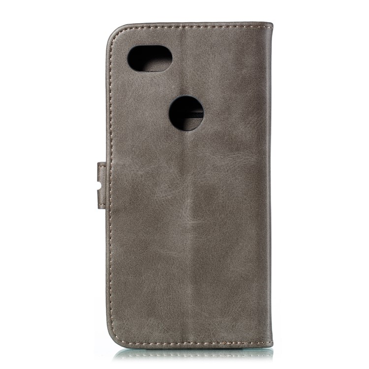 Imprinted Cat Pattern Leather Wallet Stand Case for Google Pixel 3a XL - Grey-3