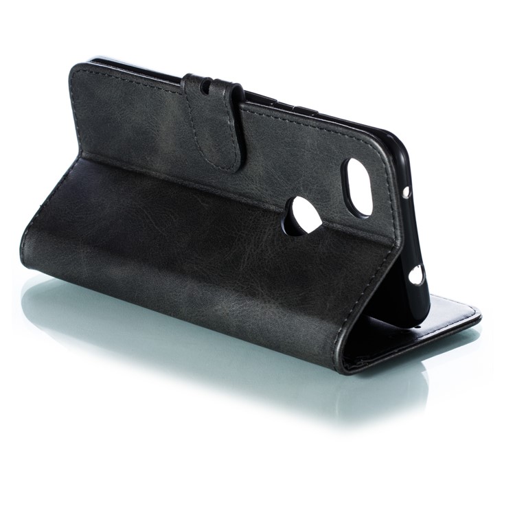 Imprinted Cat Pattern Leather Wallet Stand Case for Google Pixel 3a XL - Black-5