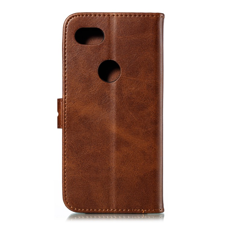 Imprinted Cat Pattern Wallet Leather Stand Case for Google Pixel 3a - Coffee-3