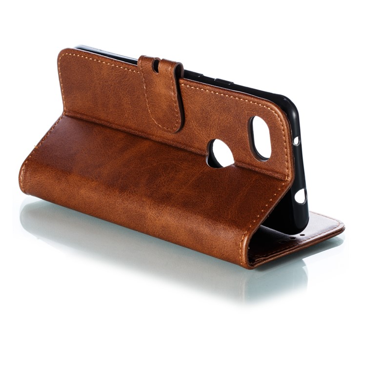 Imprinted Cat Pattern Wallet Leather Stand Case for Google Pixel 3a - Coffee-5