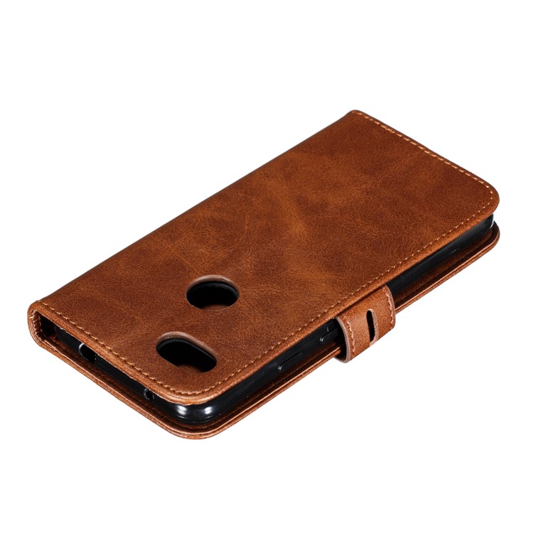 Imprinted Cat Pattern Wallet Leather Stand Case for Google Pixel 3a - Coffee-8
