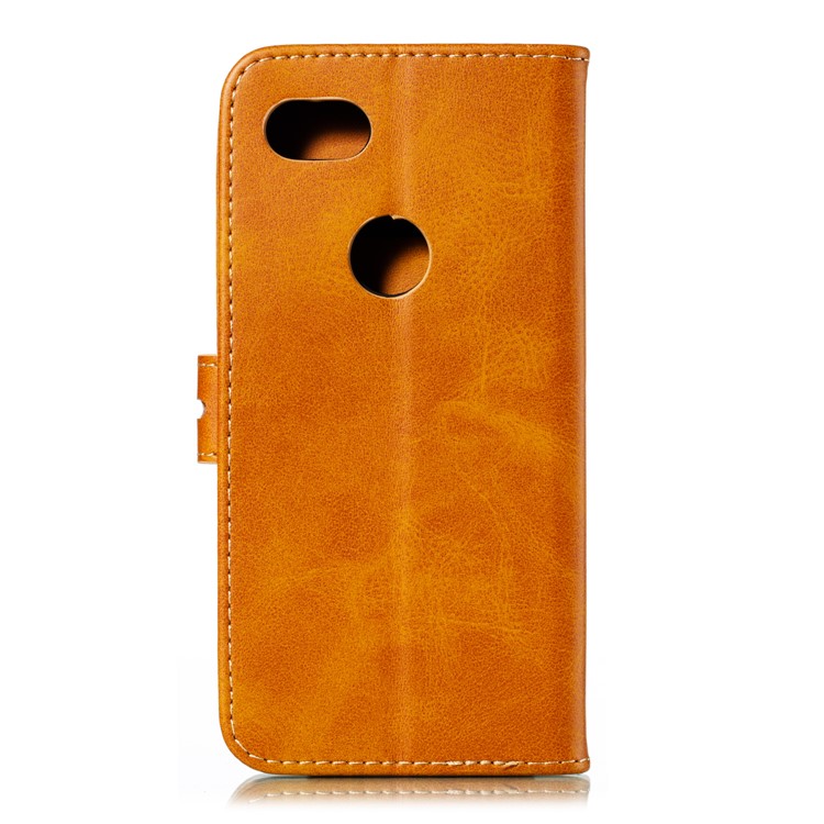 Imprinted Cat Pattern Wallet Leather Stand Case for Google Pixel 3a - Brown-3