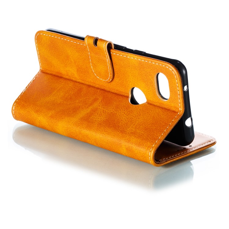 Imprinted Cat Pattern Wallet Leather Stand Case for Google Pixel 3a - Brown-5