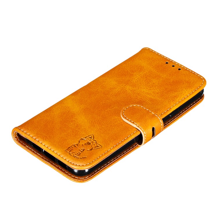 Imprinted Cat Pattern Wallet Leather Stand Case for Google Pixel 3a - Brown-7