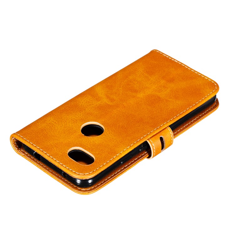 Imprinted Cat Pattern Wallet Leather Stand Case for Google Pixel 3a - Brown-8