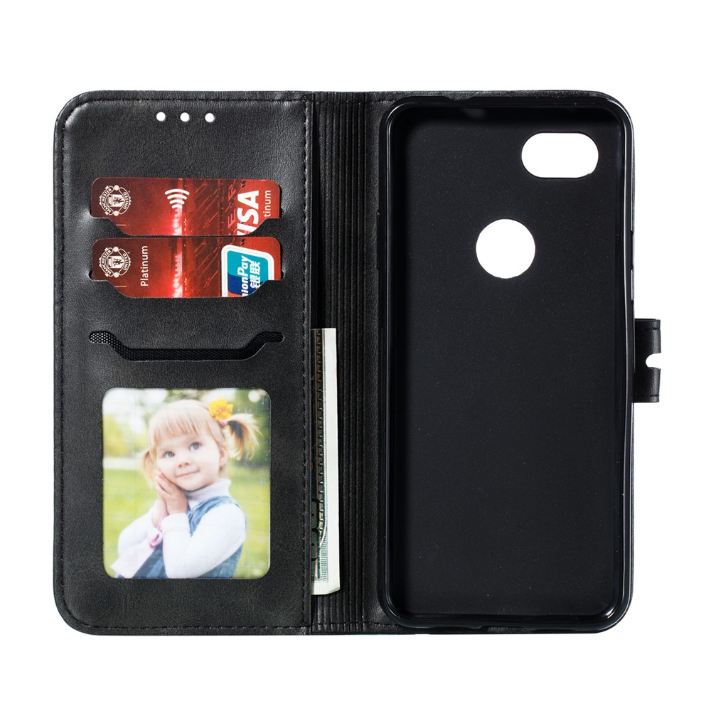 Imprinted Cat Pattern Wallet Leather Stand Case for Google Pixel 3a - Black-4