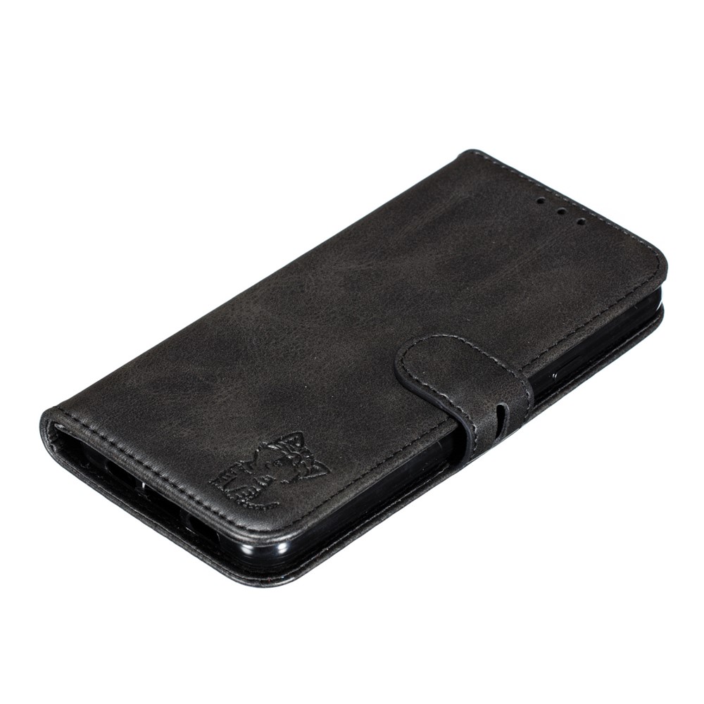 Imprinted Cat Pattern Wallet Leather Stand Case for Google Pixel 3a - Black-7