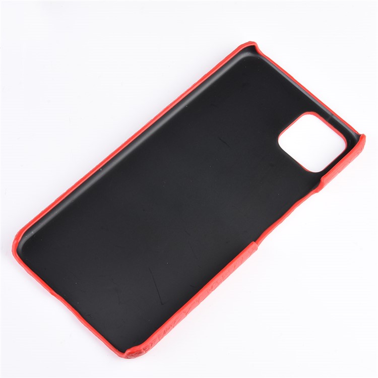 Coquille De Téléphone En Simili Cuir PU Texturé Crocodile Pour Google Pixel 4 XL - Rouge-4