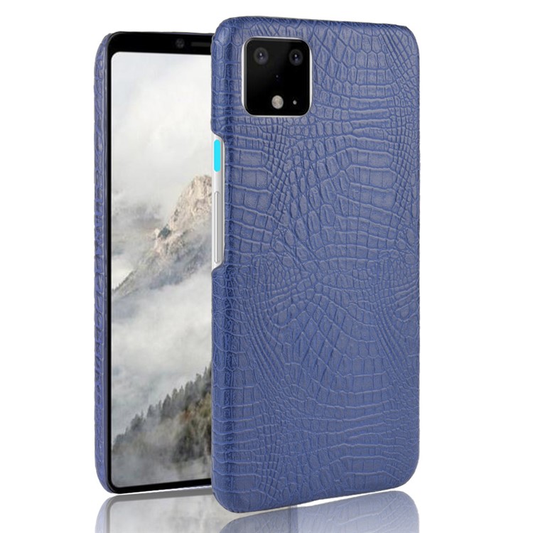 Crocodile Texture PU Leather Phone Shell Case for Google Pixel 4 XL - Blue