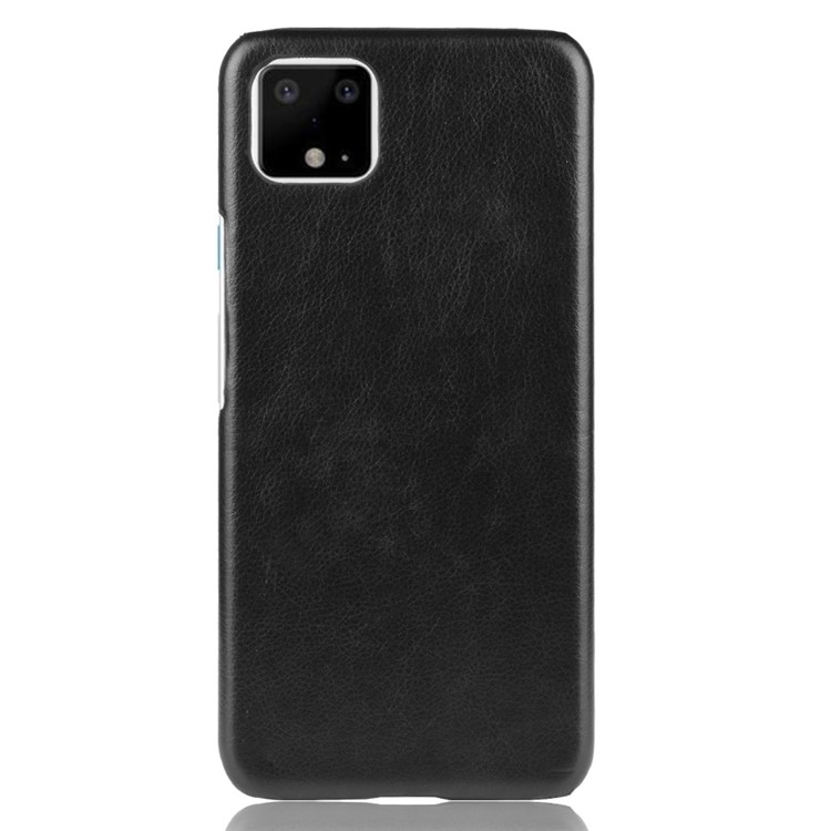 Litchi Texture PU Leather Coated PC Phone Shell Case for Google Pixel 4 XL - Black-2