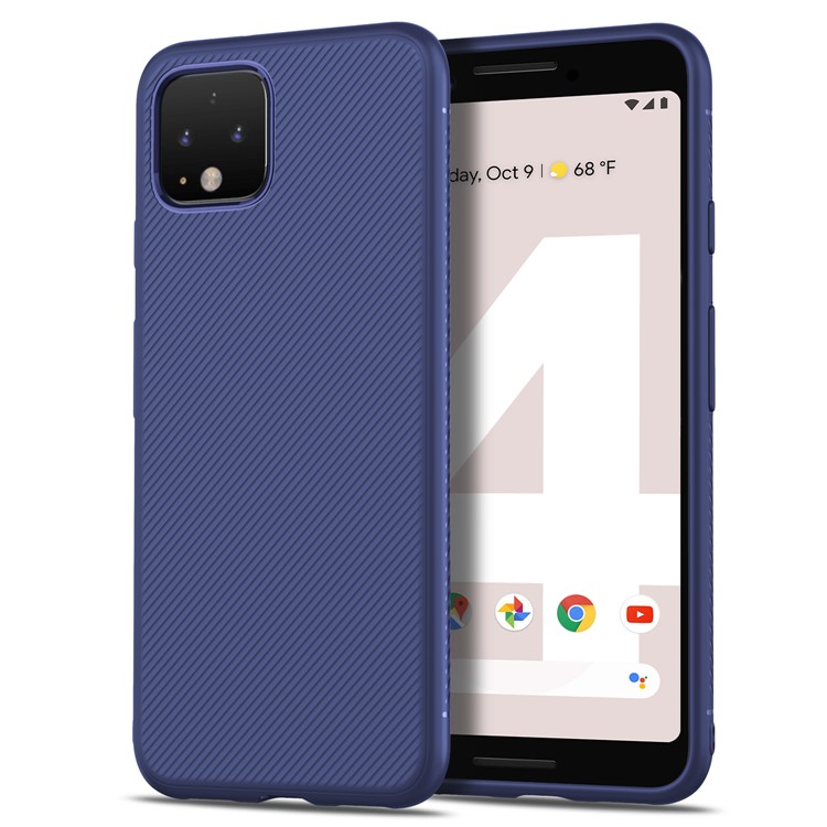 Jazz Series Twill Texture TPU Back Mobile Case for Google Pixel 4 XL - Blue-2