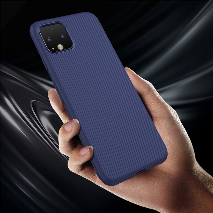 Jazz Series Twill Texture TPU Back Mobile Case for Google Pixel 4 XL - Blue-6