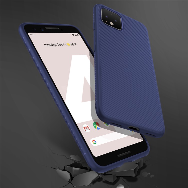 Jazz Series Twill Texture TPU Back Mobile Case for Google Pixel 4 XL - Blue-7