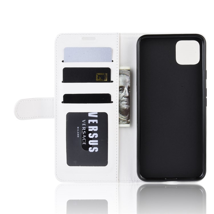 Crazy Horse Wallet Leather Stand Cell Phone Cover Case for Google Pixel 4 XL - White-5