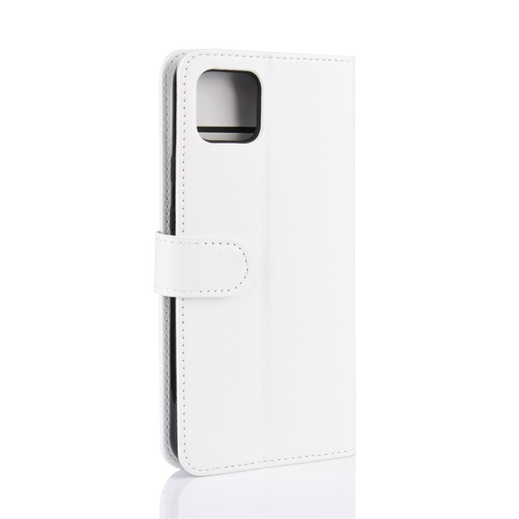 Crazy Horse Wallet Leather Stand Cell Phone Cover Case for Google Pixel 4 XL - White-8