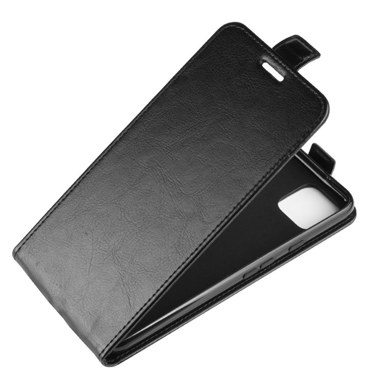 Funda Protectora De Piel De Tirón Vertical Estilo Caballo Loco Para Google Pixel 4 XL - Negro-3